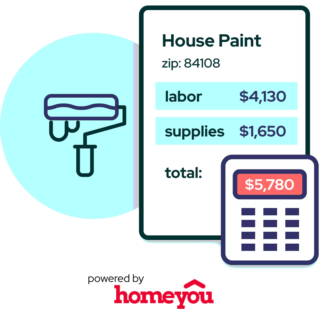 Invoice and calculator demonstrating what the Homeyou cost calculator can provide